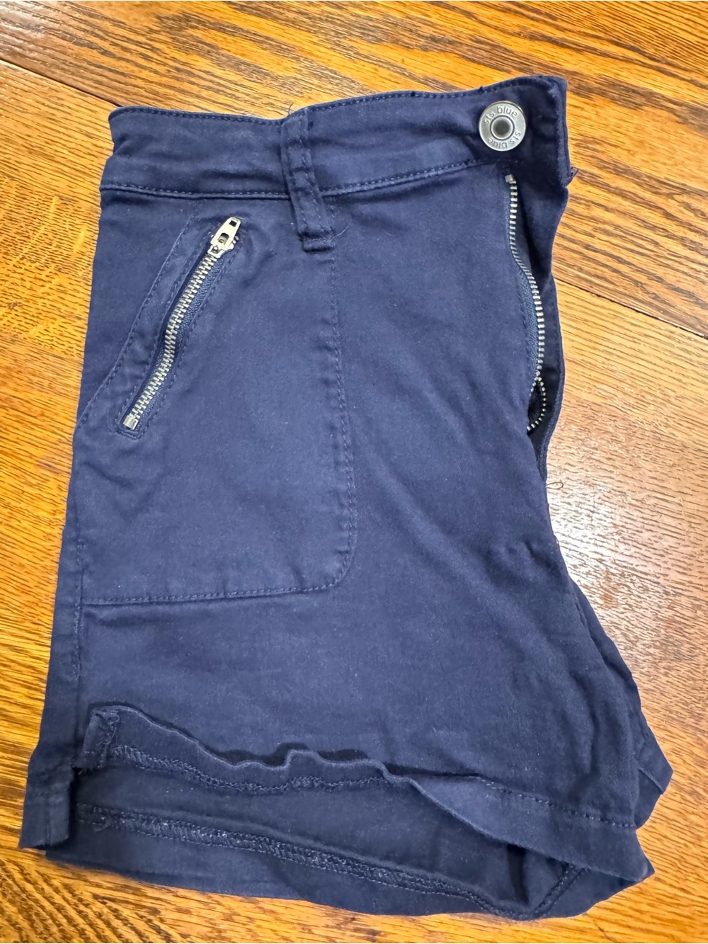 STS Blue Navy Zip-Trim Womens Shorts